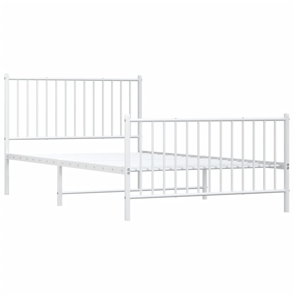 Bettgestell Metall Schwarz 75x190 cm