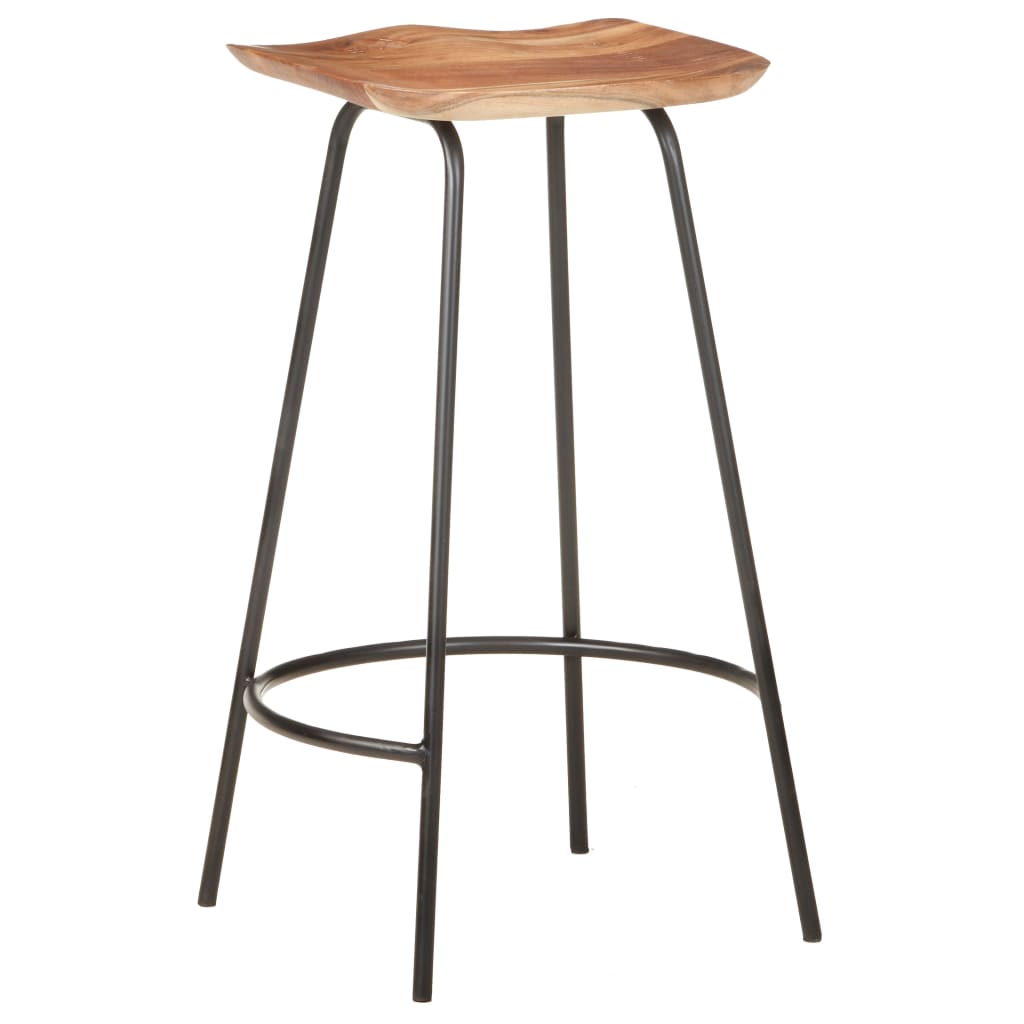 Barhocker 2 Stk. Massivholz Akazie