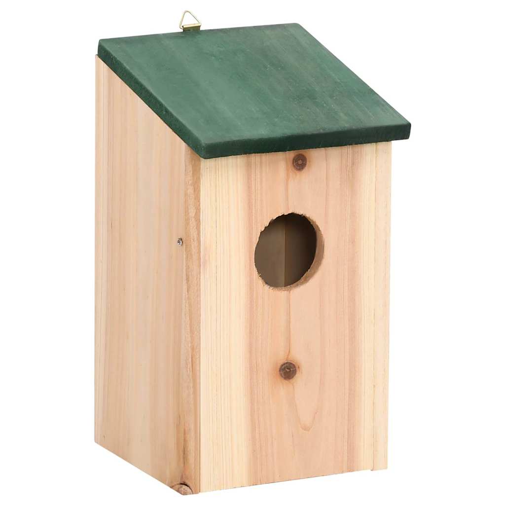Vogelhäuser 10 Stk. Tanne Massivholz 12x12x22 cm