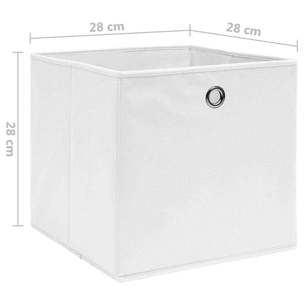 Aufbewahrungsboxen mit Deckeln 10 Stk. 28x28x28 cm Schwarz