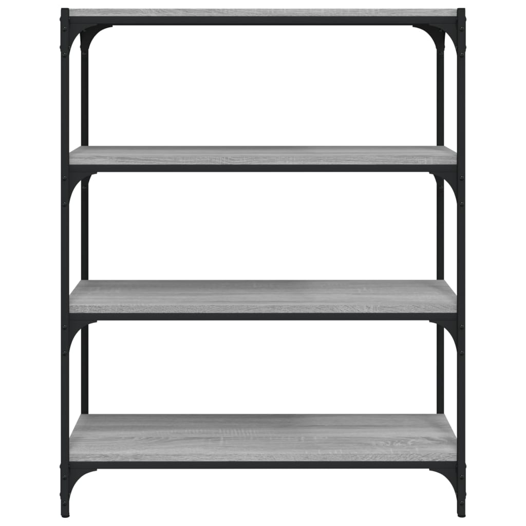 Bücherregal Schwarz 40x33x70,5 cm Holzwerkstoff und Stahl