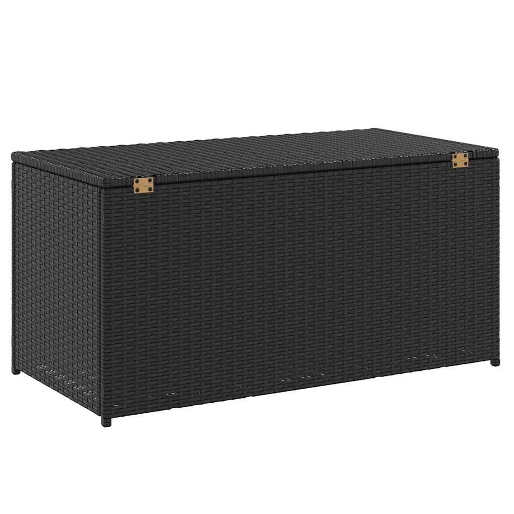 Gartentruhe Schwarz 283L Poly Rattan