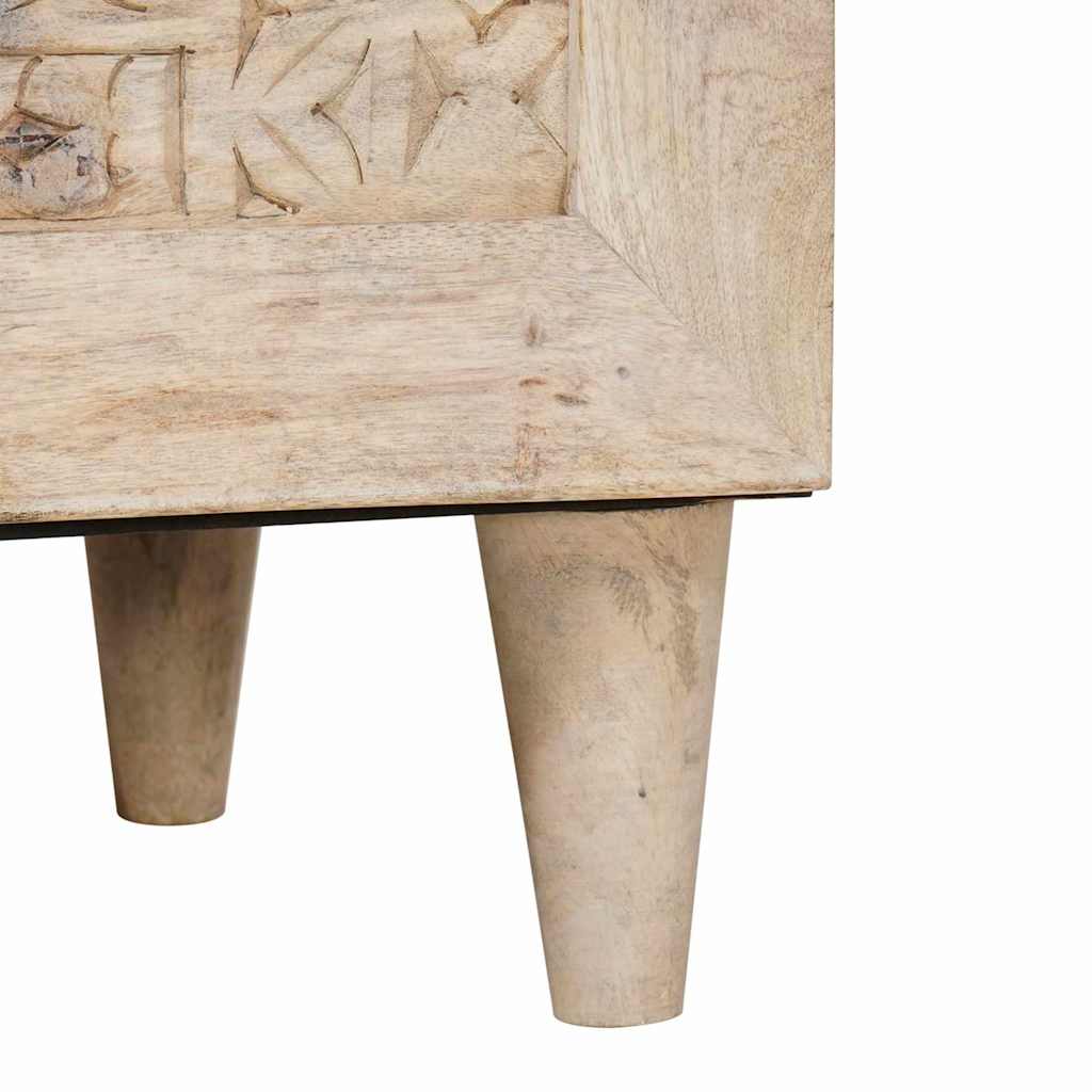 Hochboard Hellbraun 40 x 33 x 110 cm massives Mangoholz
