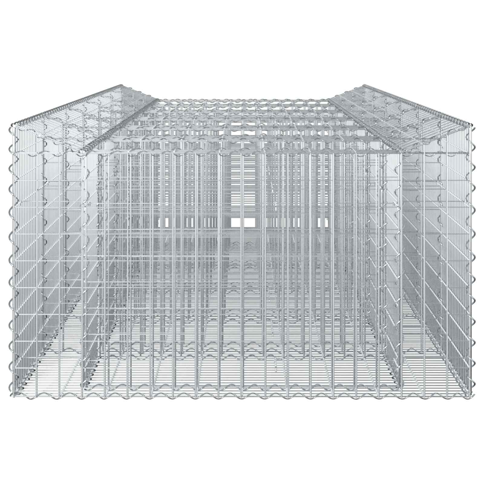 Gabionen-Hochbeet 2 pcs Silber