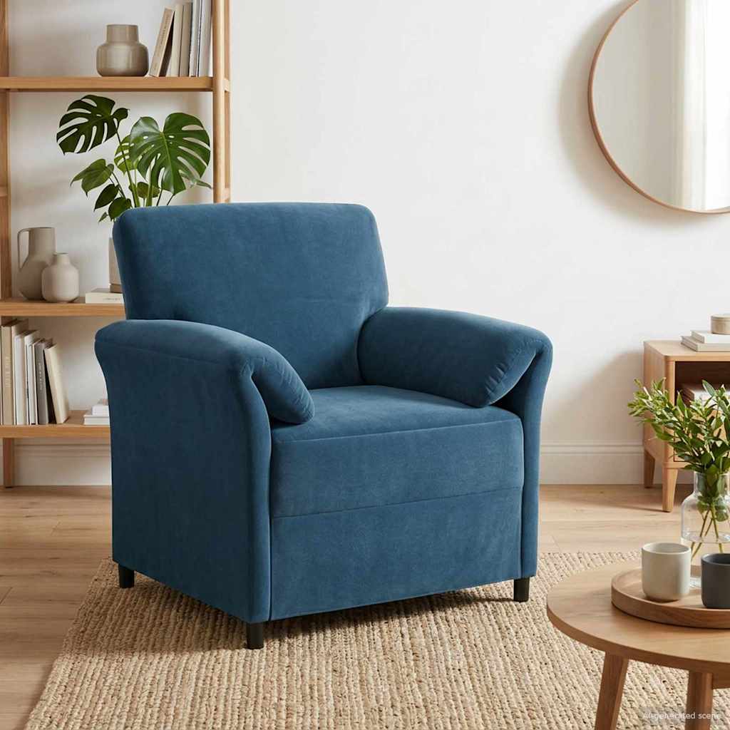 1-Sitzer Sofa Hellgrau 88 x 83 x 95 cm Samt