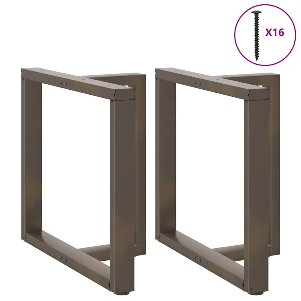 Couchtischbeine T-Form 2 Stk. Schwarz 30x25x(30-31) cm Stahl