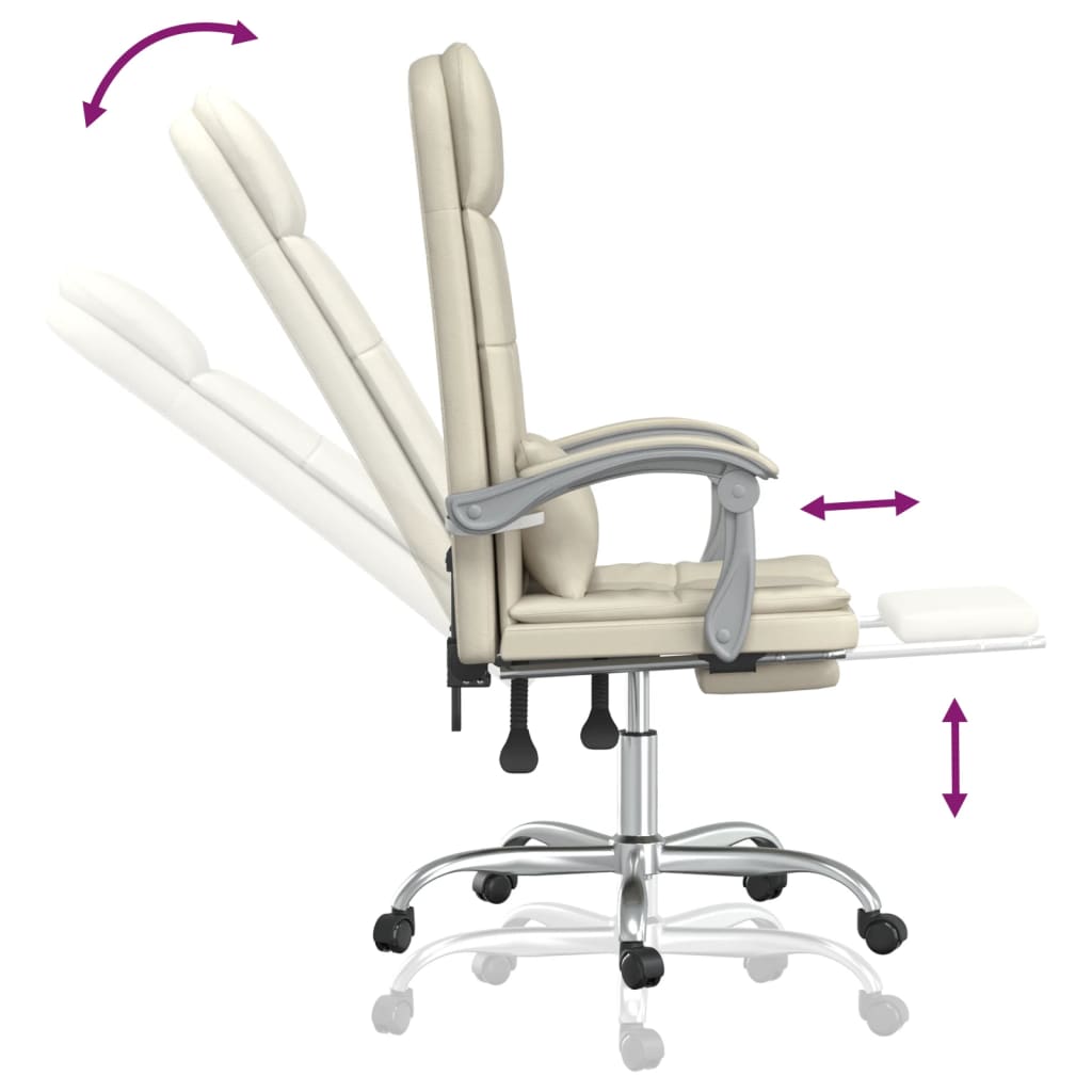 Bürostuhl mit Massagefunktion Schwarz Kunstleder