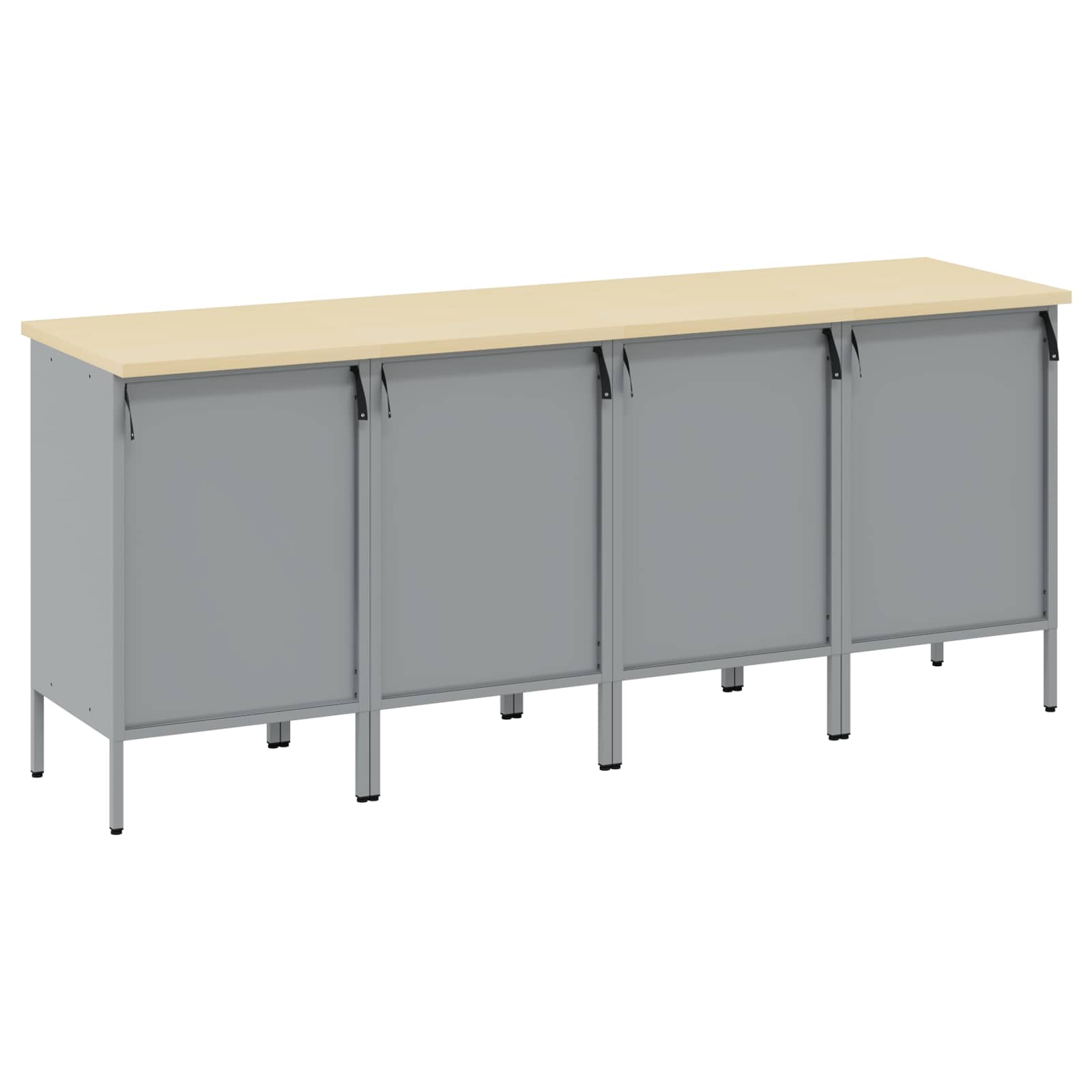 Werkbank mit Schubladen 2 pcs Rot und Grau 100 x 55 x 85 cm
