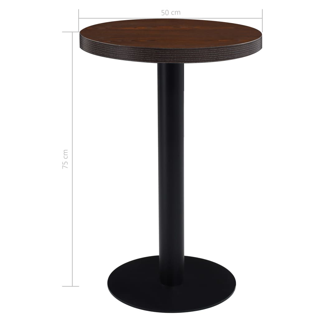 Bistrotisch Hellbraun 40 cm MDF