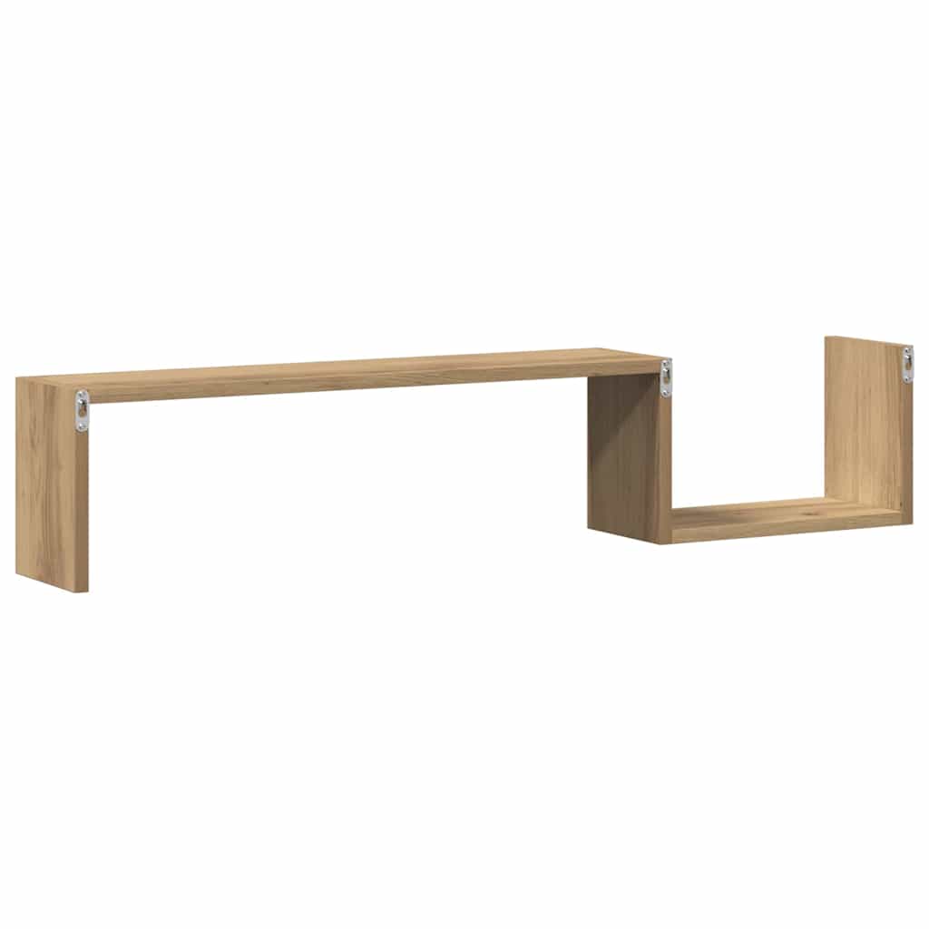 Wandregale 2 Stk. Weiß 100x15x20 cm Holzwerkstoff