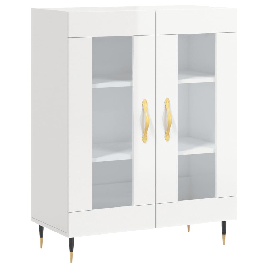 Highboard Betongrau 69,5x34x180 cm Holzwerkstoff
