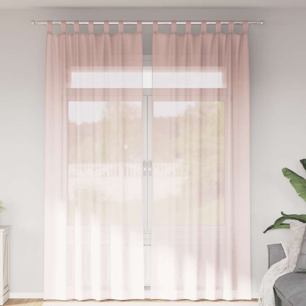 Voile Vorhänge mit Ösen 2 Stk. Apfelgrün 140x140 cm