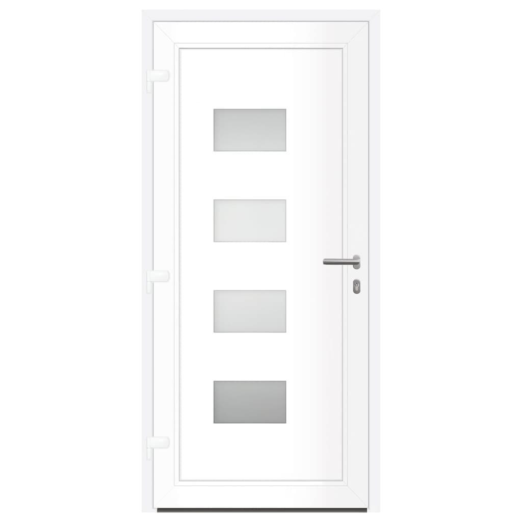 Haustür Anthrazit 100x210 cm Aluminium und PVC