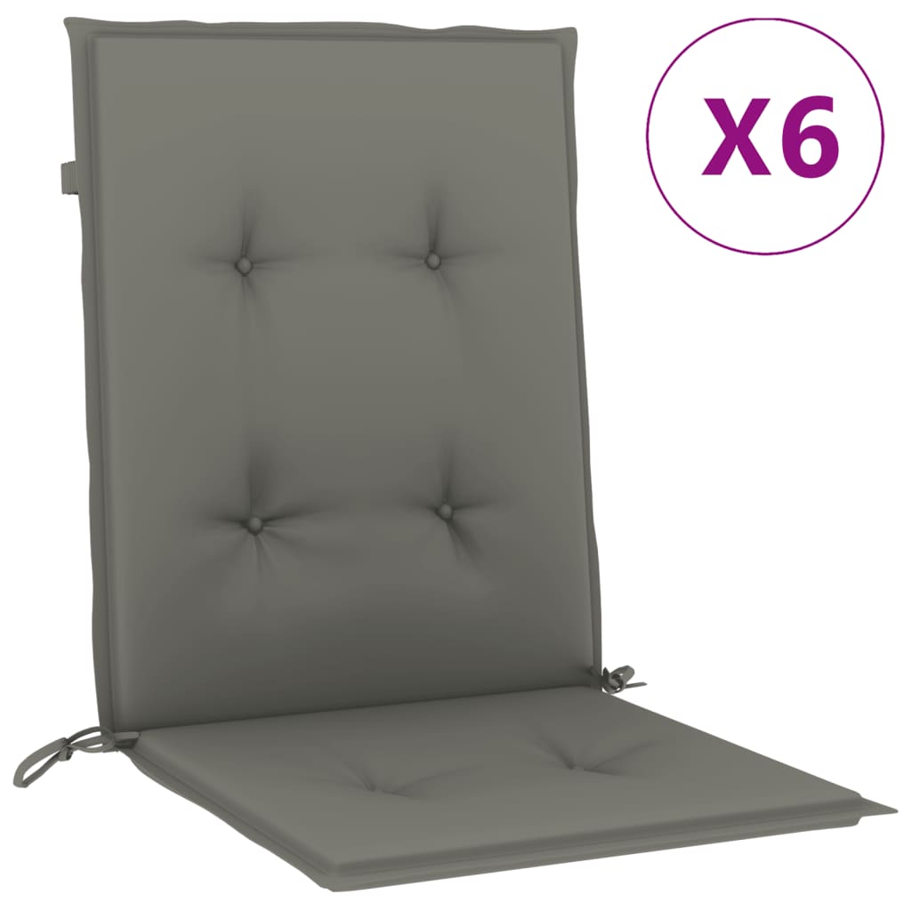 Niedriglehner-Auflagen 2 Stk Melange Anthrazit 100x50x7cm Stoff