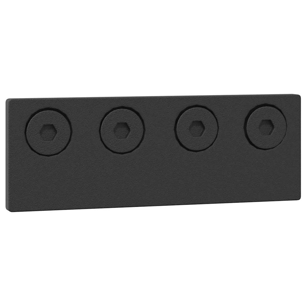 Schiebetürbeschlag-Set 305 cm Stahl Schwarz