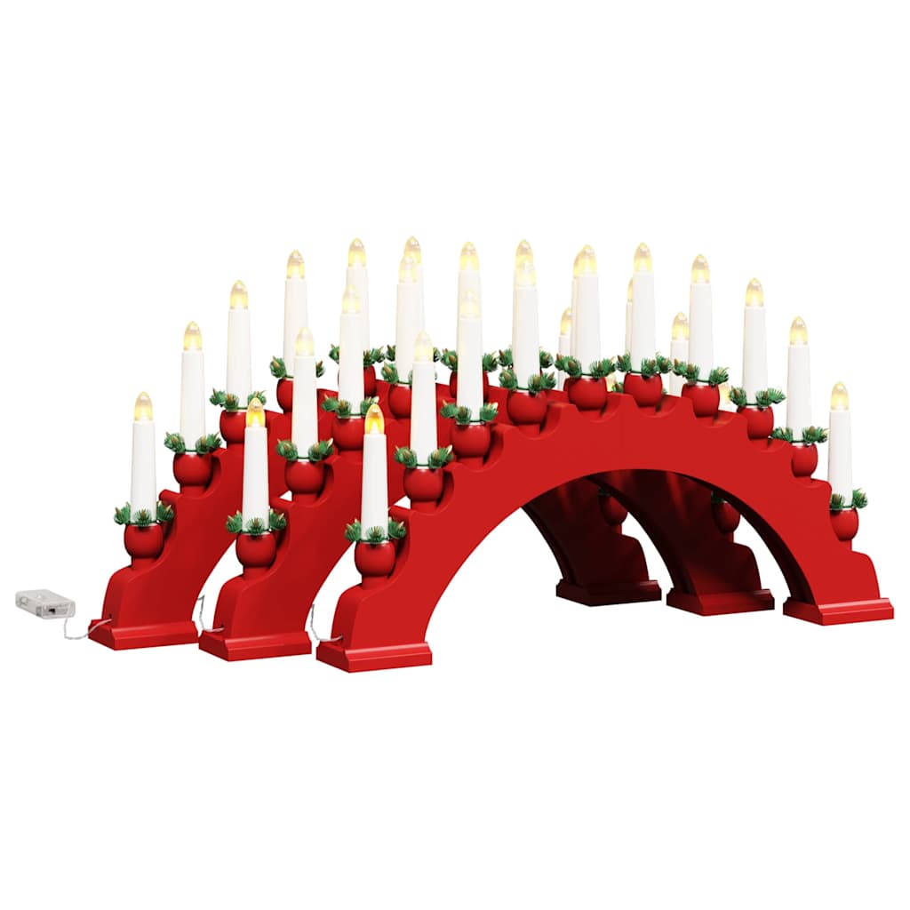 Weihnachtskerzenbogen mit 10 LED Kerzen Braun 47 x 5 x 29 cm