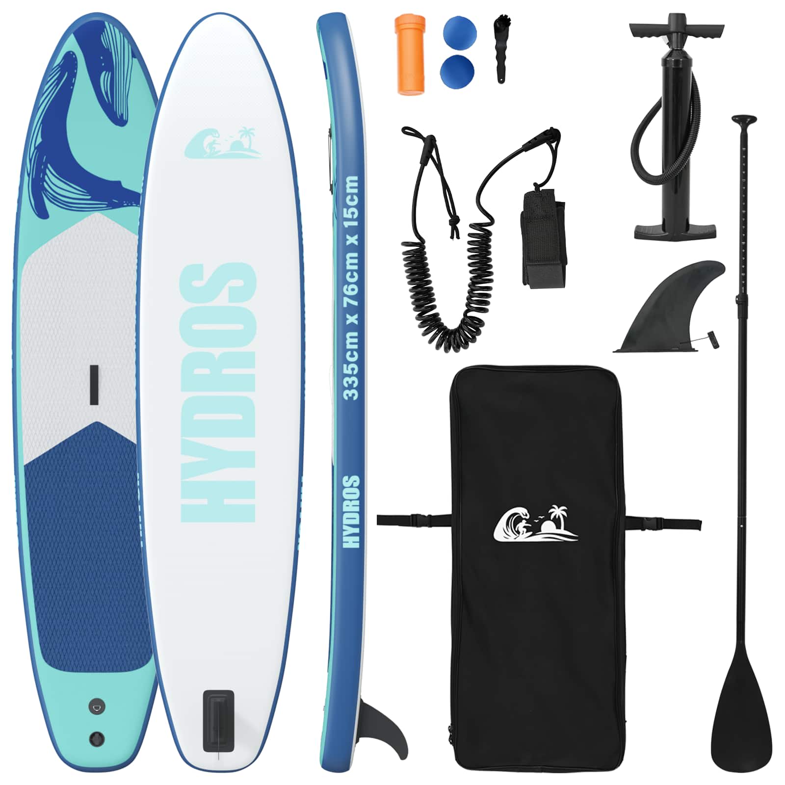 Aufblasbares Stand Up Paddle Board HYDROS 305 x 76 x 15 cm für