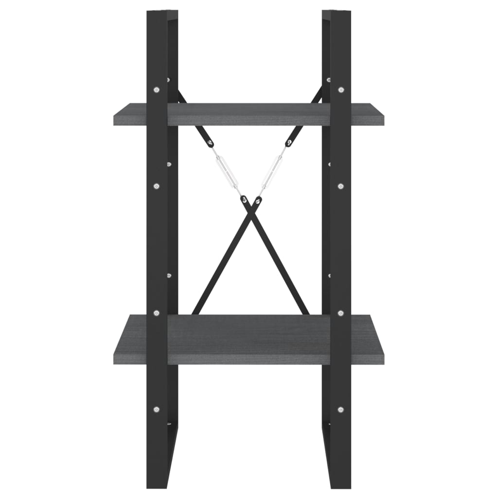 Bücherregal 2 Fächer Weiß 40x30x70 cm Holzwerkstoff