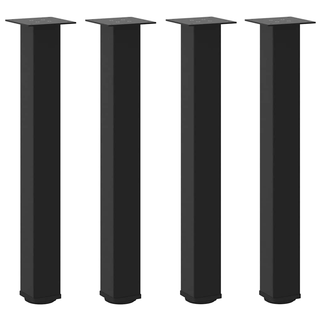 Bartischbeine 4 Stk. Schwarz 100-102 cm Stahl