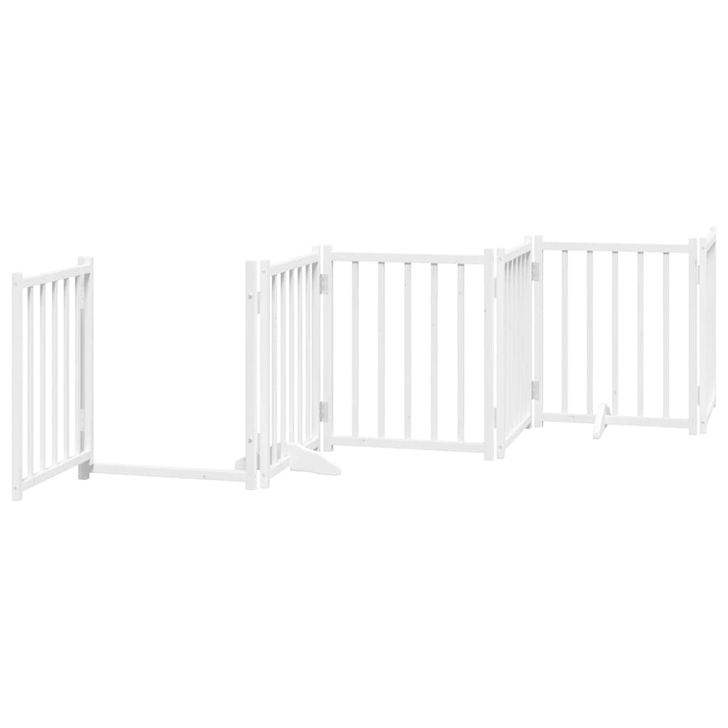3-tlg. Hundetor Faltbar 150 cm Massivholz Tanne