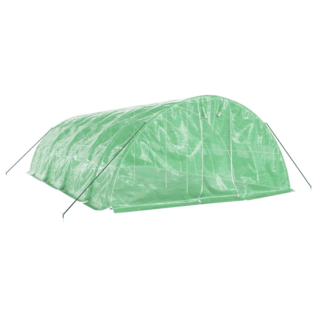 Gewächshaus mit Stahlrahmen Weiß 40 m² 8x5x2,3 m