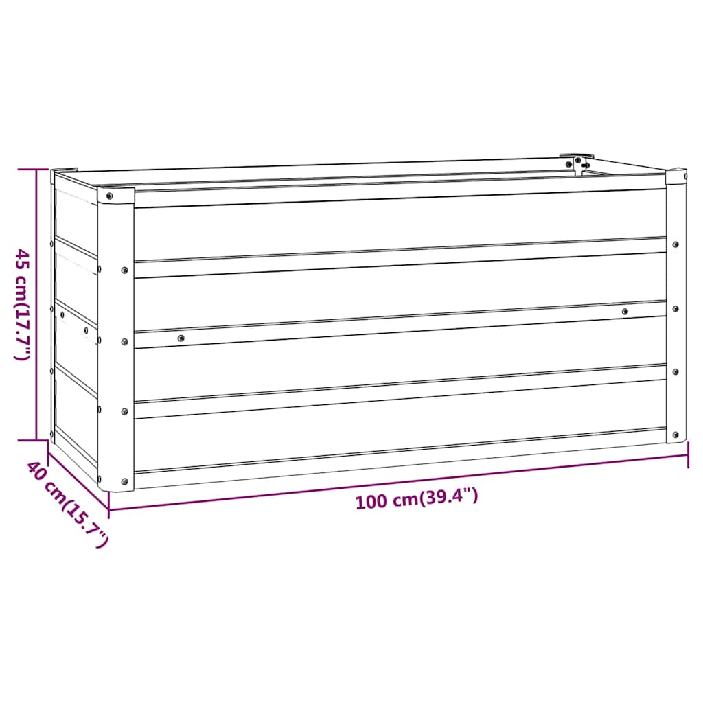 Hochbeet Rostig 100x100x77 cm Cortenstahl