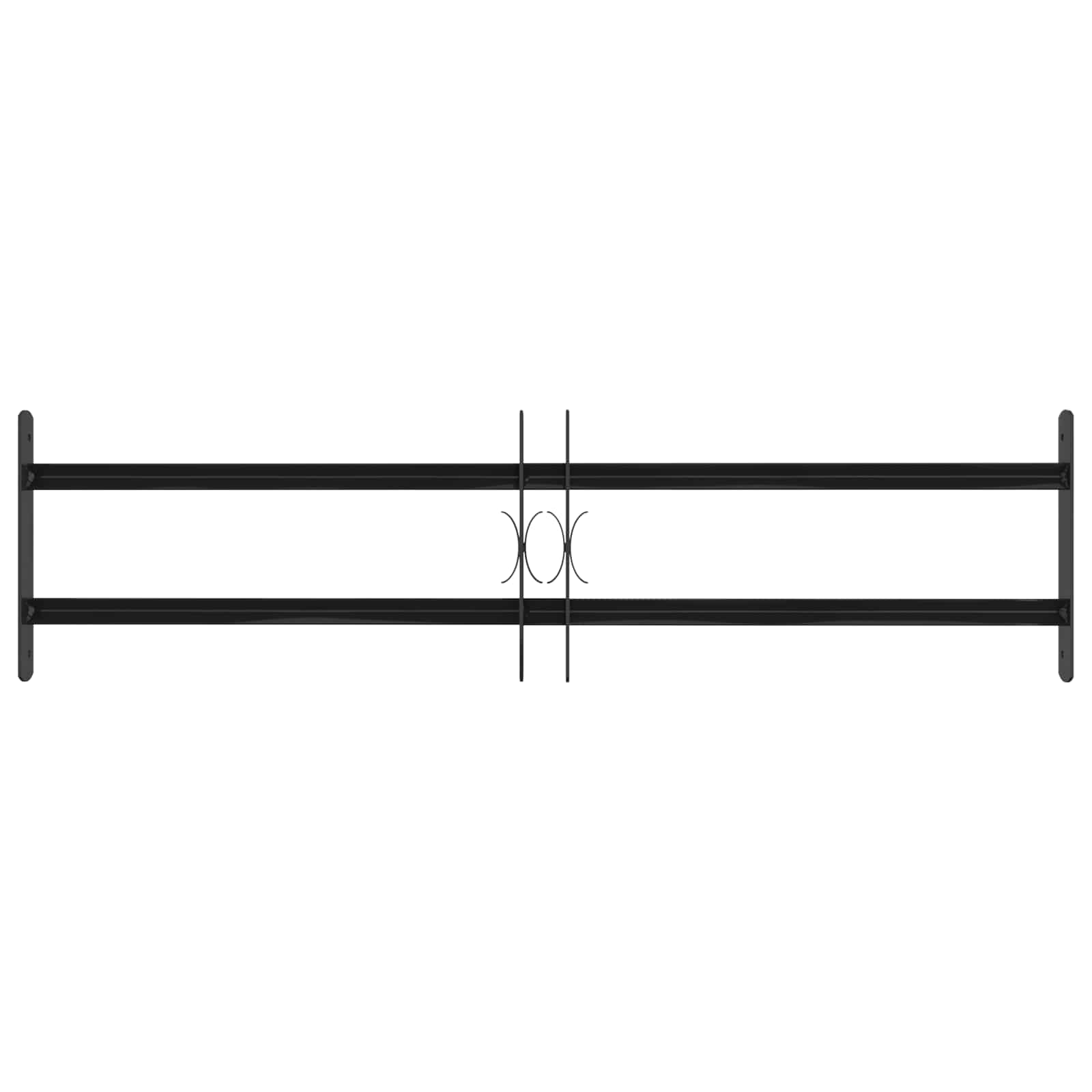Fenstergitter 76 x 30 cm Pulverbeschichteter Stahl Schwarz