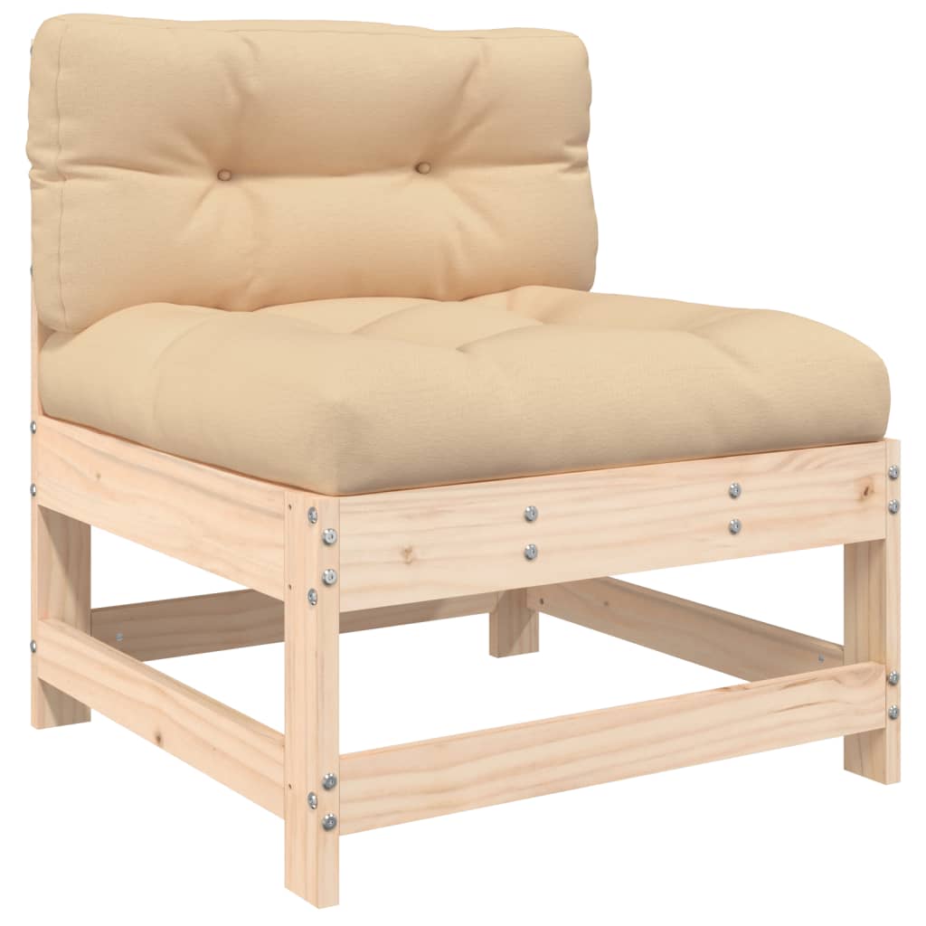 10-tlg. Garten-Lounge-Set mit Kissen Kiefernholz Imprägniert