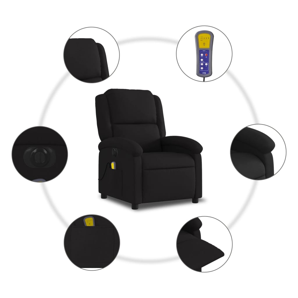 Relaxsessel Elektrisch Hellgrau Stoff
