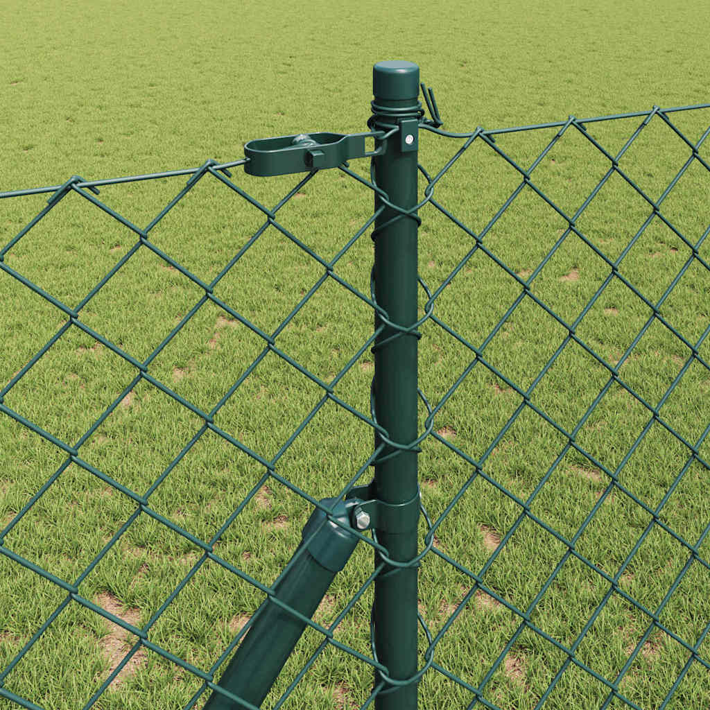 Outdoor Kettenglied-Zaun Erdfixierung 10 x 0,4 m Grün Netz