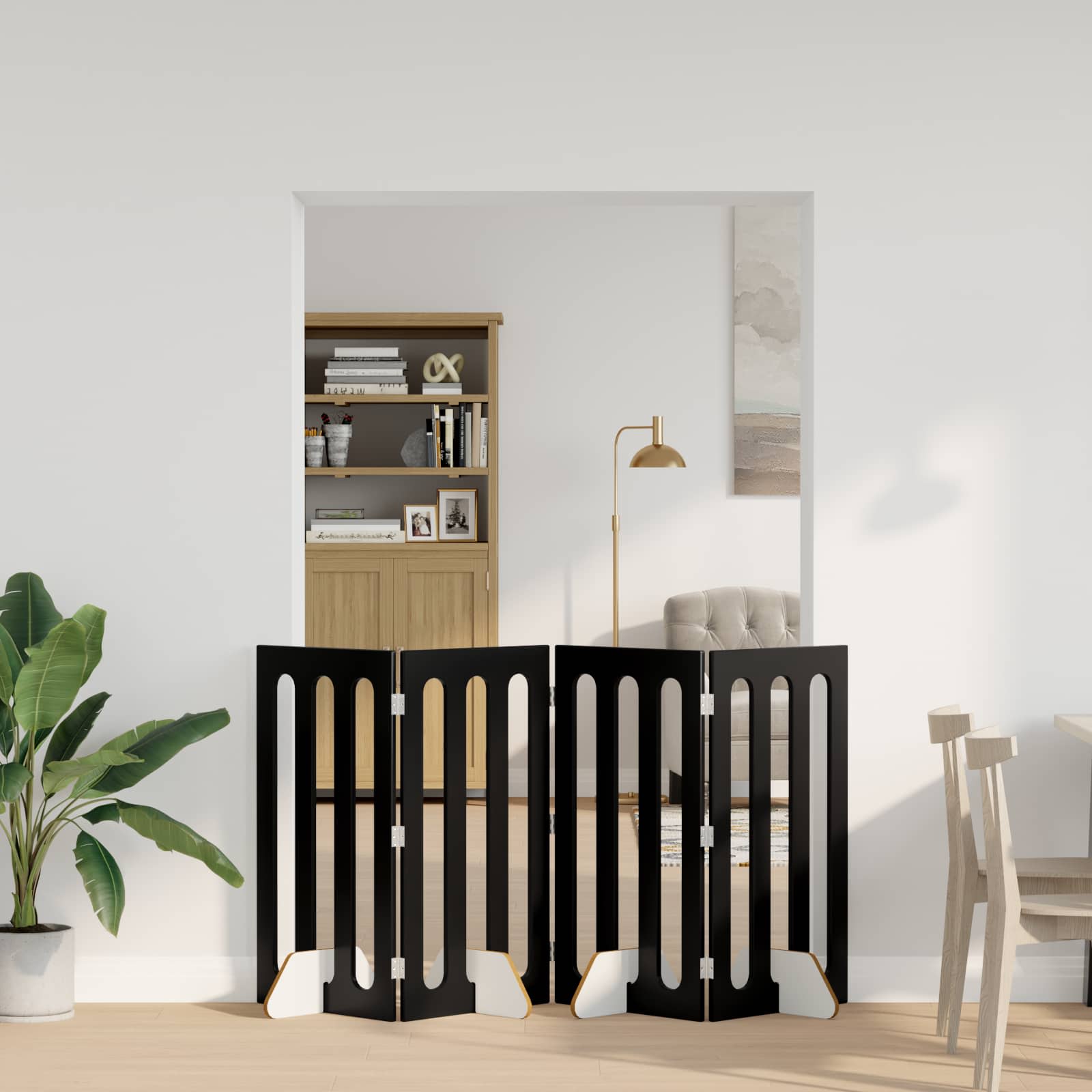 Faltbarer Haustierzaun 2 pcs Weiß 100,5 x 38 x 70 cm