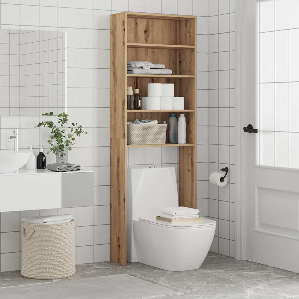 Waschmaschinenschrank Weiß 64x24x190 cm