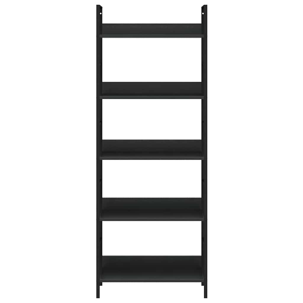 Bücherregal 3 Regalböden Schwarz 60×27,6×90,5 cm Holzwerkstoff