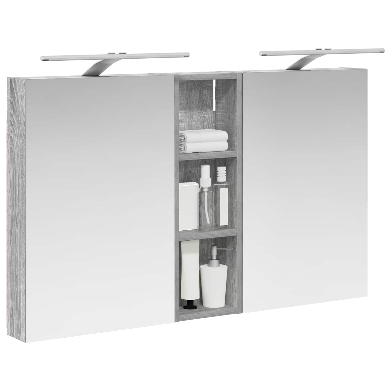 Badezimmerschrank-Set 3 pcs 80 x 10,5 x 50 cm Holzwerkstoff