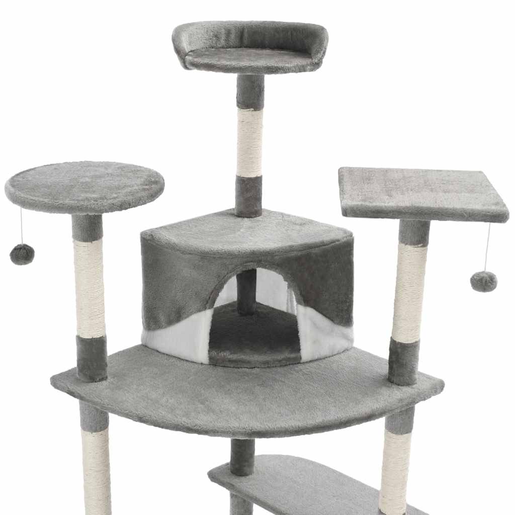 Katzen-Kratzbaum Sisal 203 cm Beige und Weiß