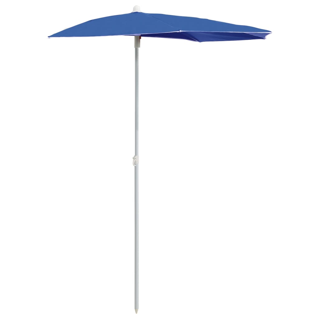 Halb-Sonnenschirm mit Mast 180x90 cm Anthrazit