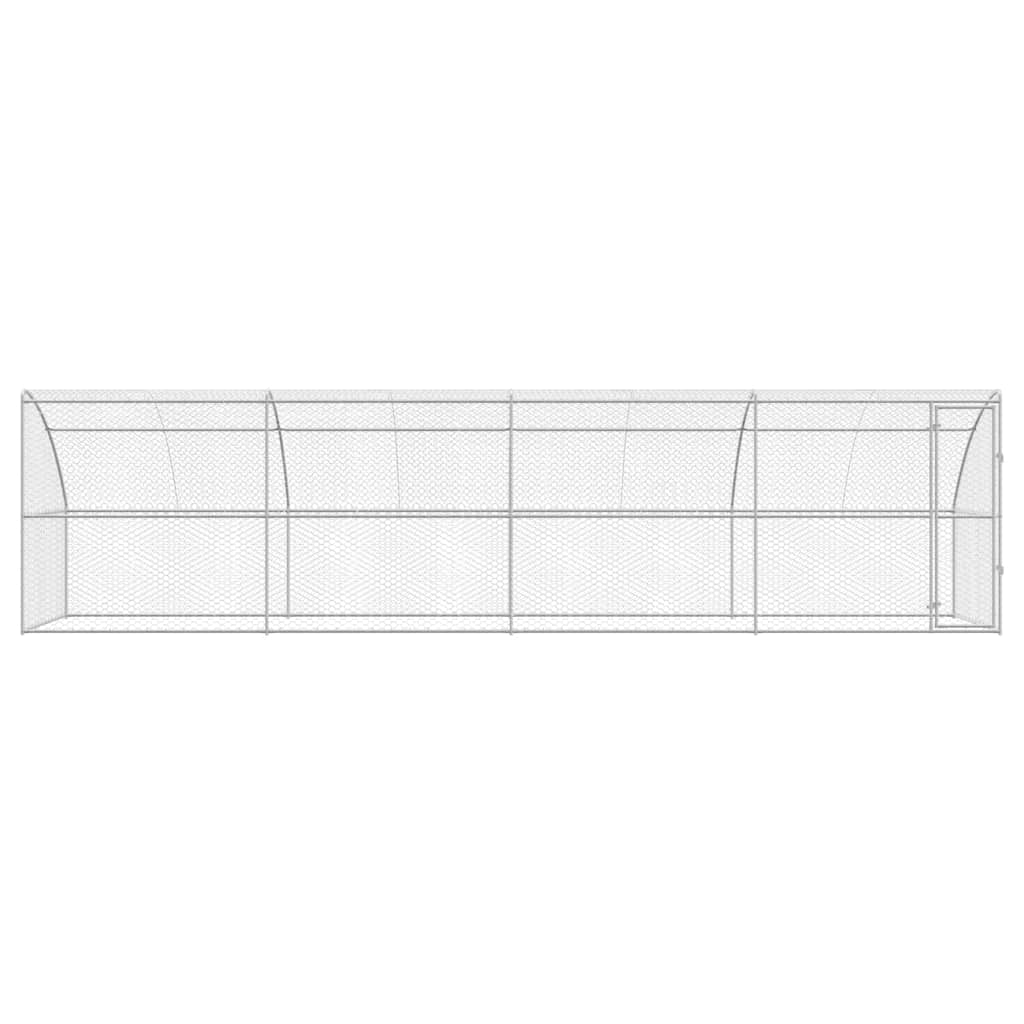 Hundekäfig 2 pcs Silber 4 x 2 x 2 m Verzinkter Stahl