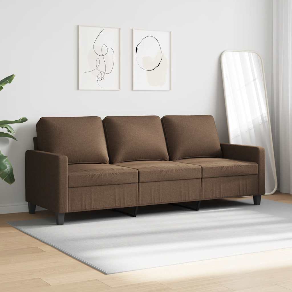 3-Sitzer-Sofa Hellgrau 180 cm Stoff
