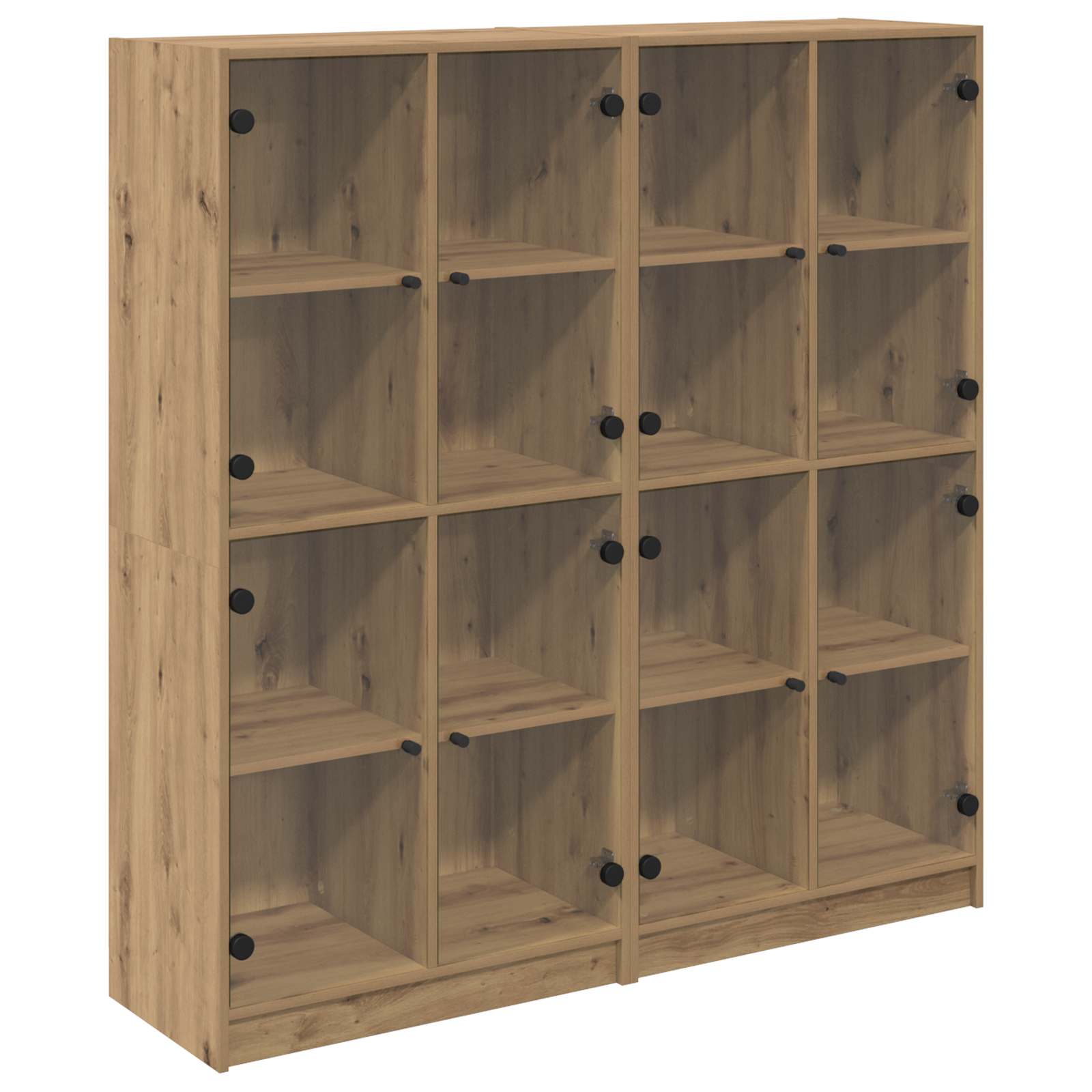Bücherschrank mit Türen Weiß 136x37x142 cm Holzwerkstoff