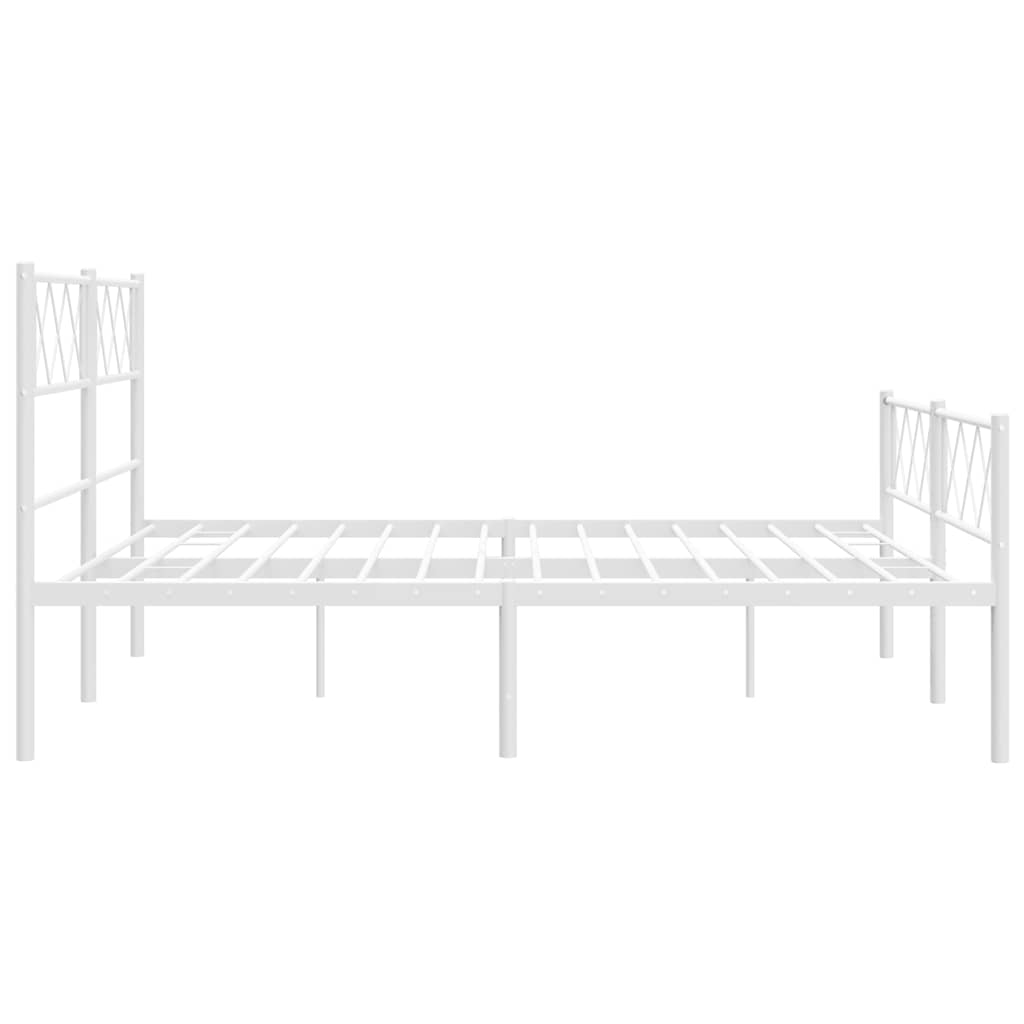 Bettgestell mit Kopfteil Metall Schwarz 100x190 cm