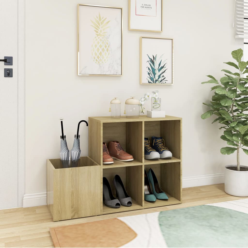 Flur-Schuhschrank Weiß 105x35,5x70 cm Holzwerkstoff