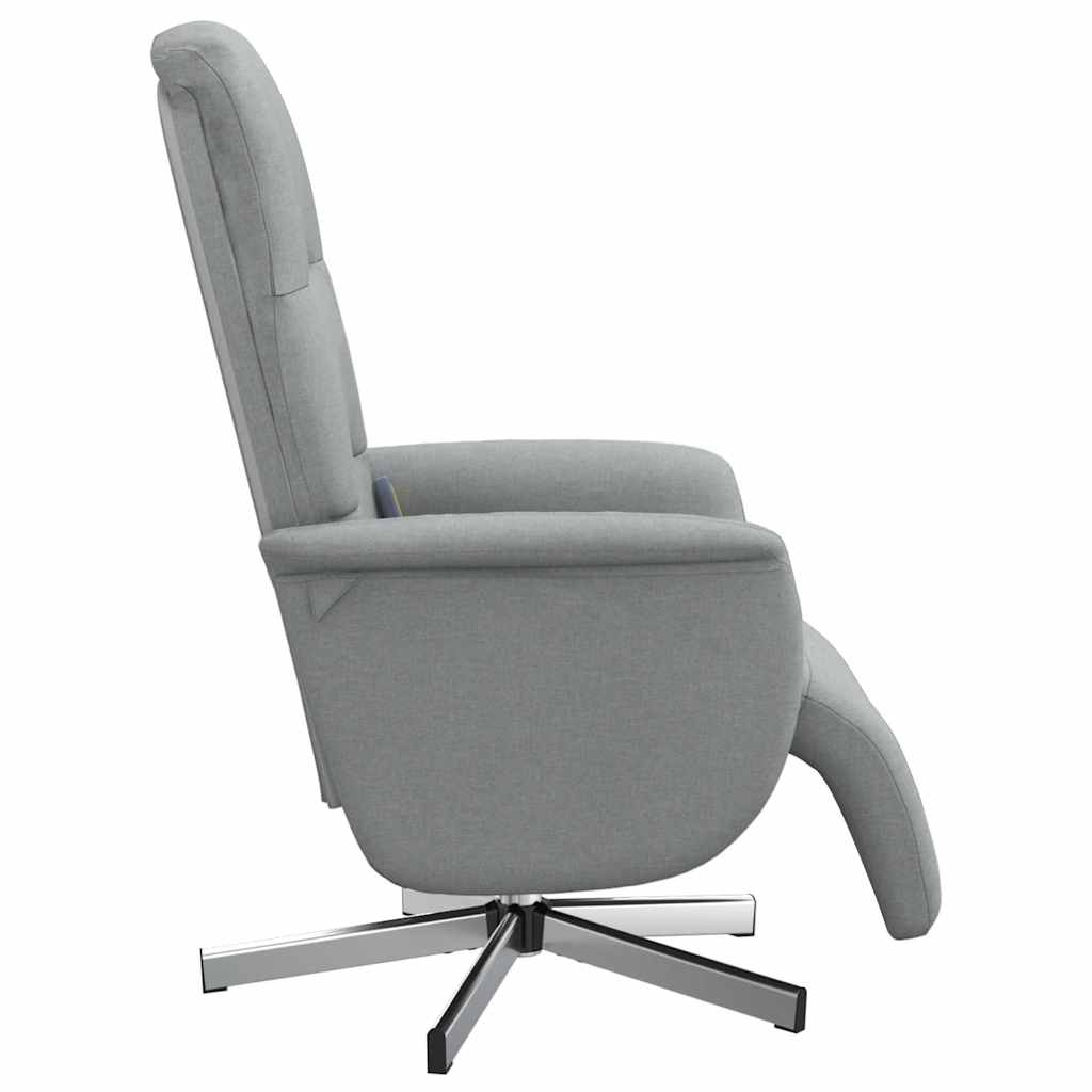 Massagesessel mit Fußteil Braun Stoff