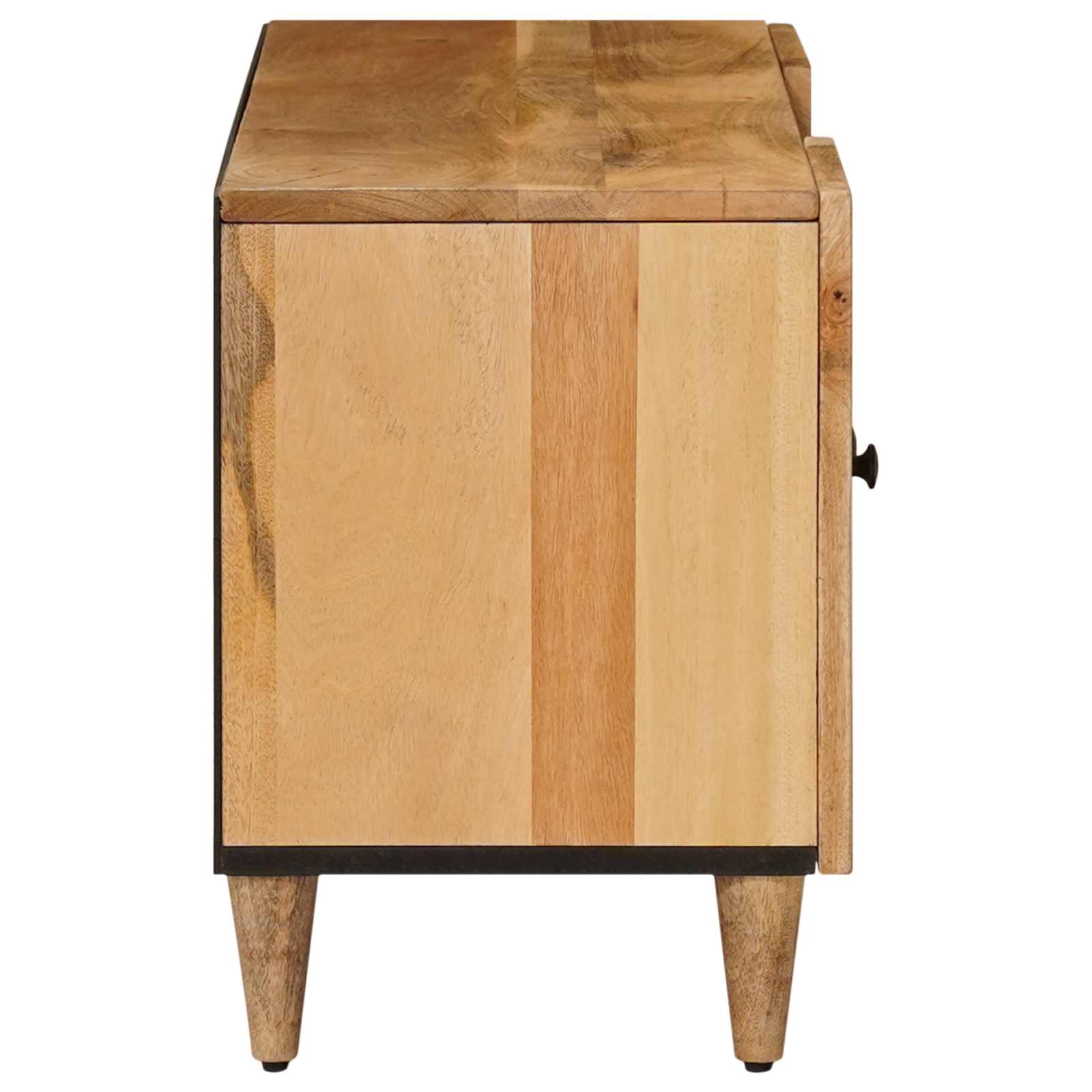 TV-Schränk mit Tür Walnuss 105 x 33 x 46 cm Massivholz Mango