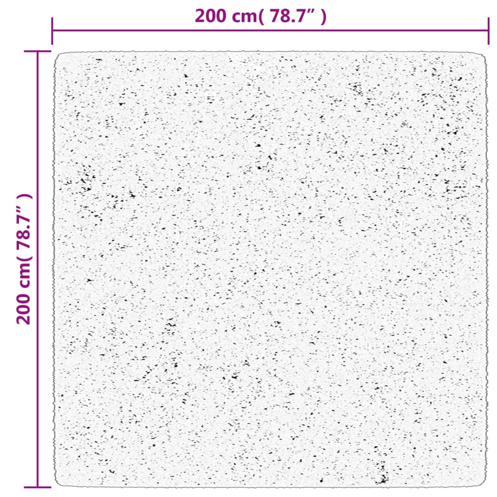 Teppich OVIEDO Kurzflor Anthrazit 120x120 cm