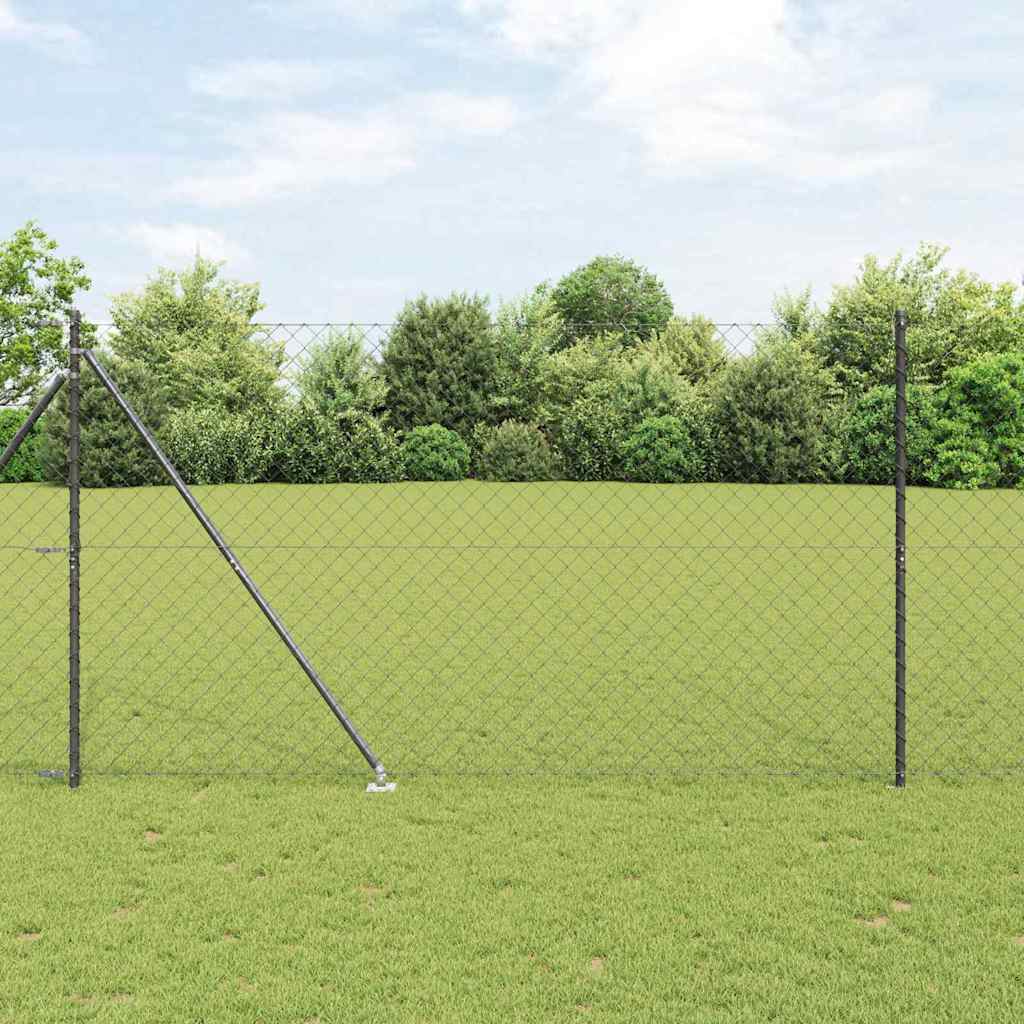 Outdoor Kettenglied-Zaun Erdfixierung 10 x 0,4 m Grün Netz