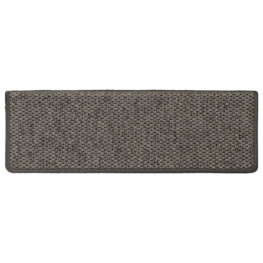 Treppenmatten Selbstklebend Sisal-Look 15 Stk. 65x21x4 Platina