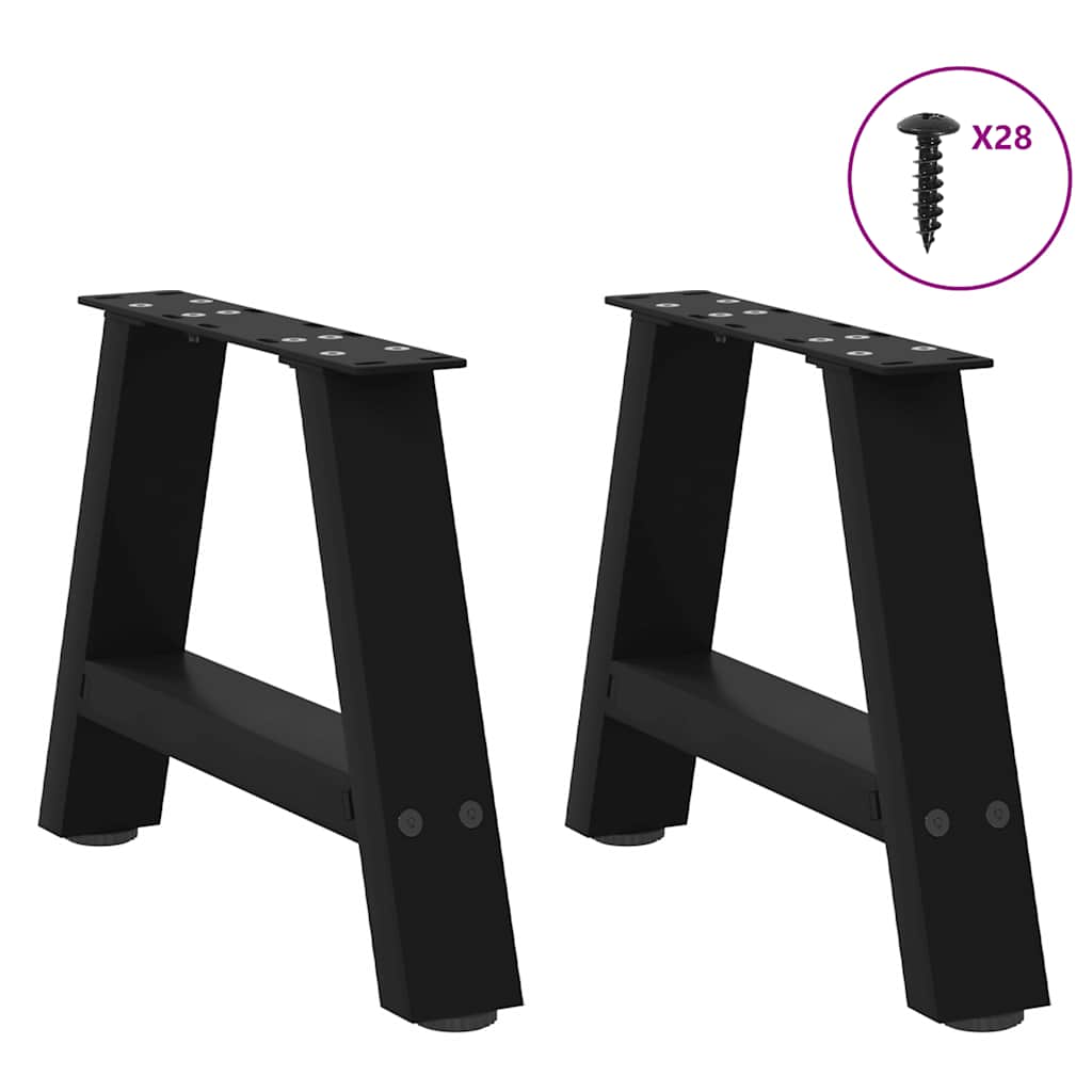 Couchtischbeine A-Form 2 Stk. 30x(30-31) cm Stahl