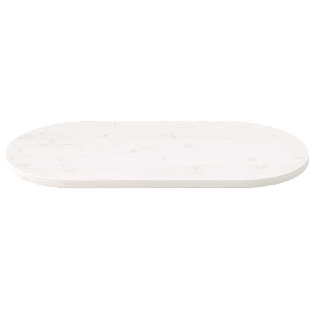 Tischplatte 60x30x2,5 cm Massivholz Kiefer Oval