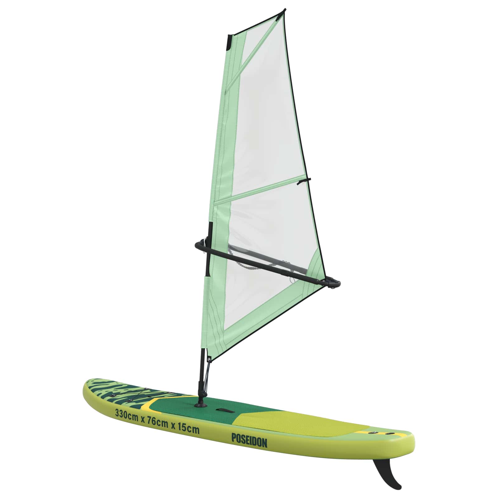 Aufblasbares SUP-Board mit Segel HYDROS 330 x 76 x 15 cm Türkis