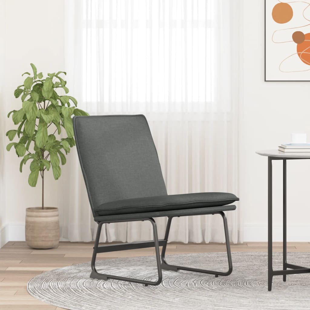 Loungesessel Hellgrau 52x75x76 cm Stoff